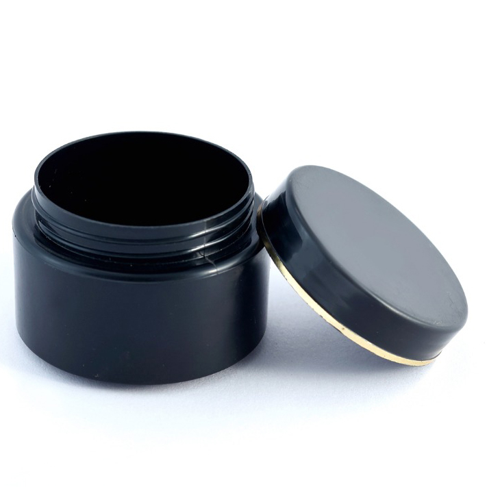 25ml Polypropylene Black Cream Jar