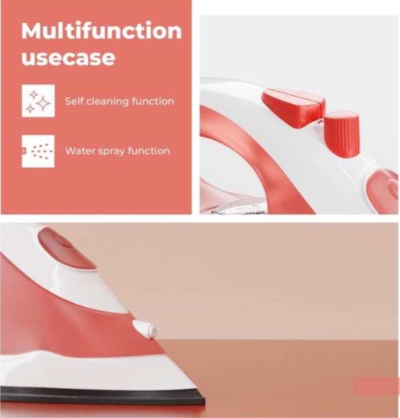 Lifelong Steam Iron for Clothes | 1300W Iron Press with Vertical Steaming & Non-Stick Soleplate(LLSI15)