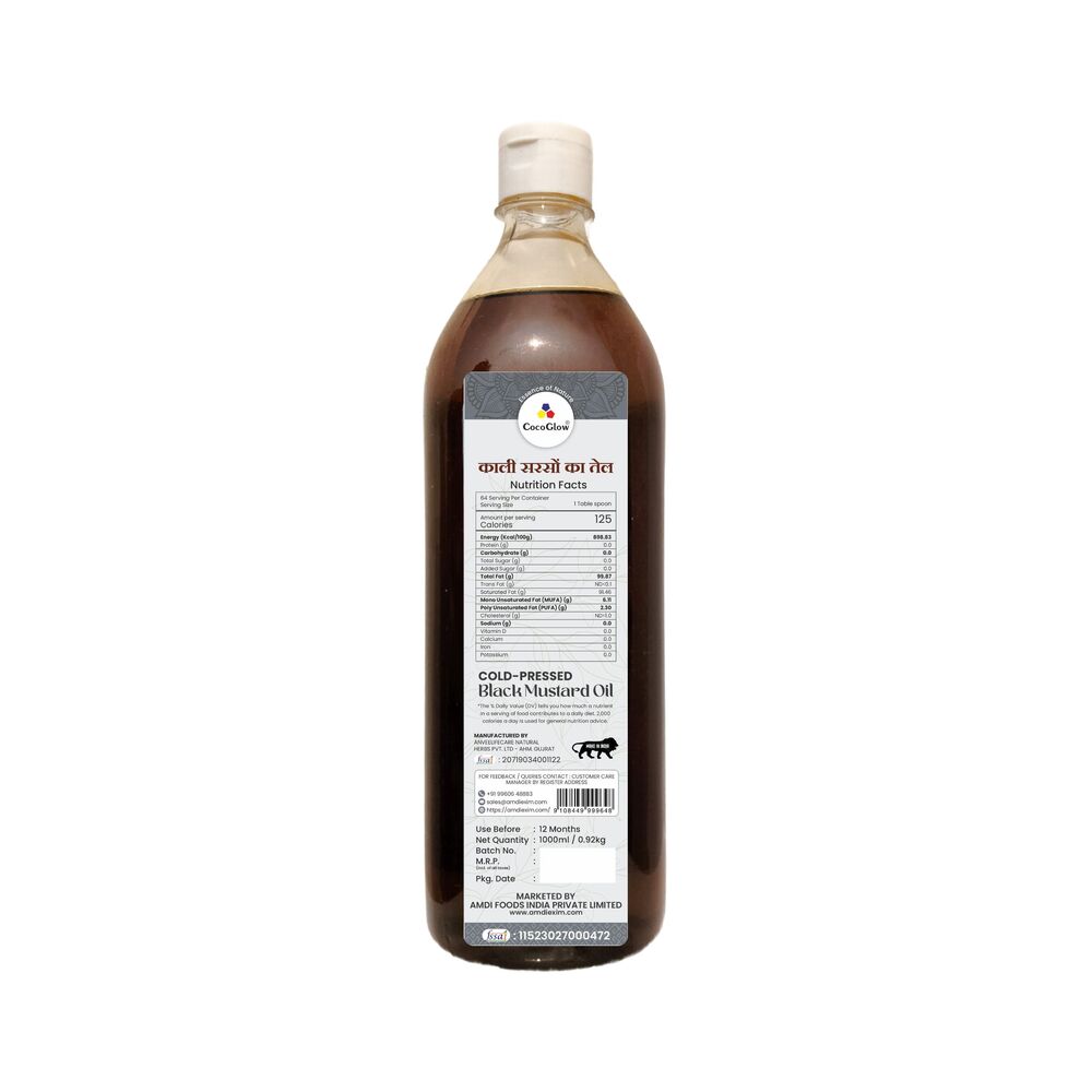 Cold Pressed Black Mustard Oil 1 L