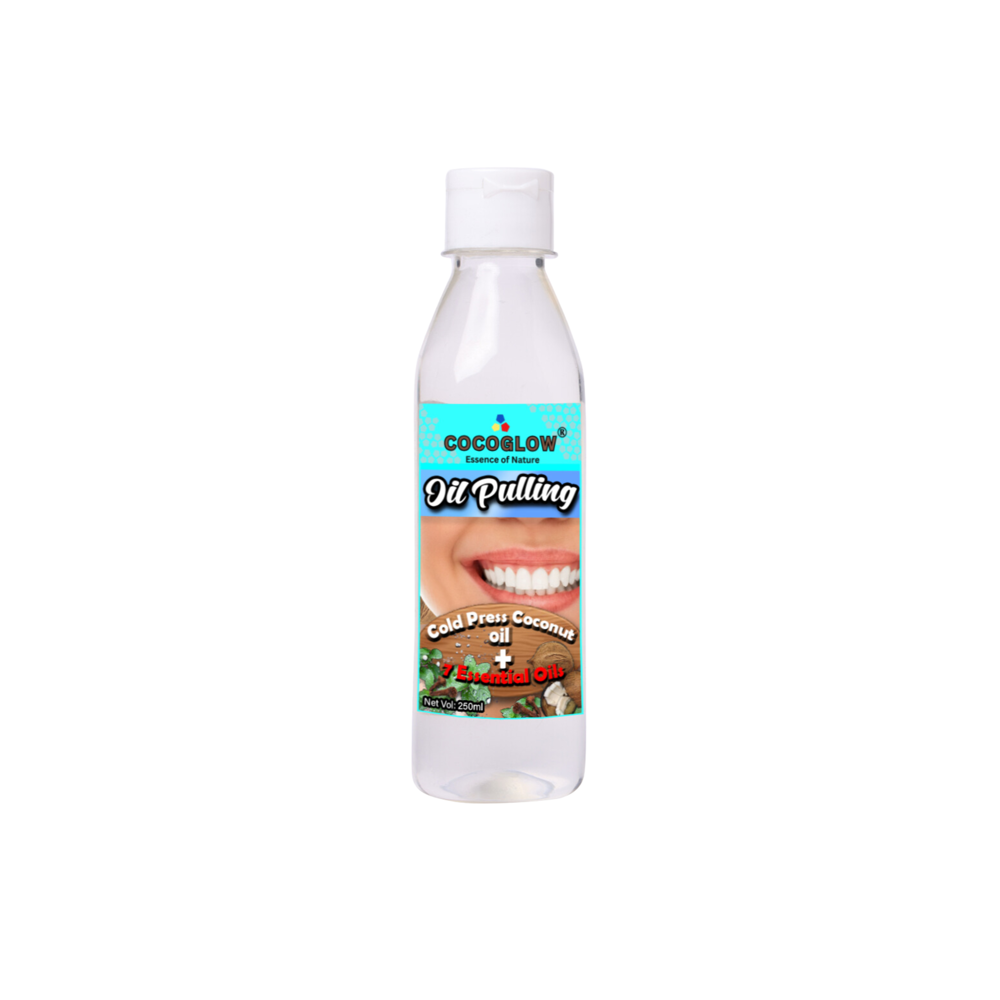 03_Mouth Pulling Oil (Blue) 250ML - Organic Herbs & Oils, Cold Pressed, Blue PET Bottle | Sugar-Free, Mild Herbal Aroma, Vedic Process