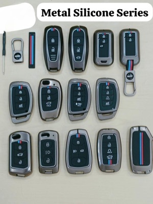 Metal key cover with key chain