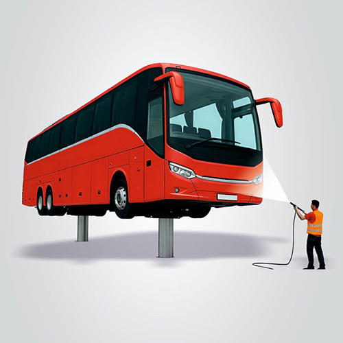 Bus Wash Lift - Color: Blue & Yellow