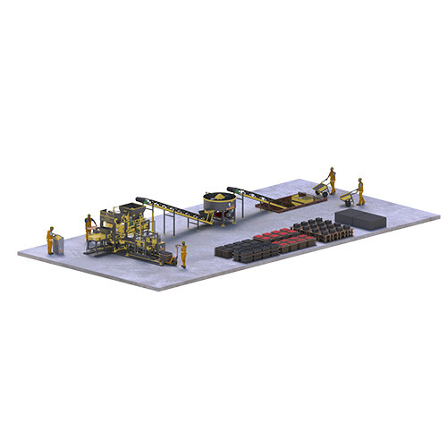 Paver Block Plant With Prefeeding