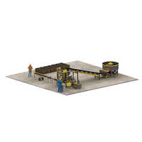 Fly Ash Brick Plant - Mild Steel, 4300x2200x2800 Mm, Blue | Plc Controlled, Hydraulic Drive, Energy Efficient, 57600 Bricks/day