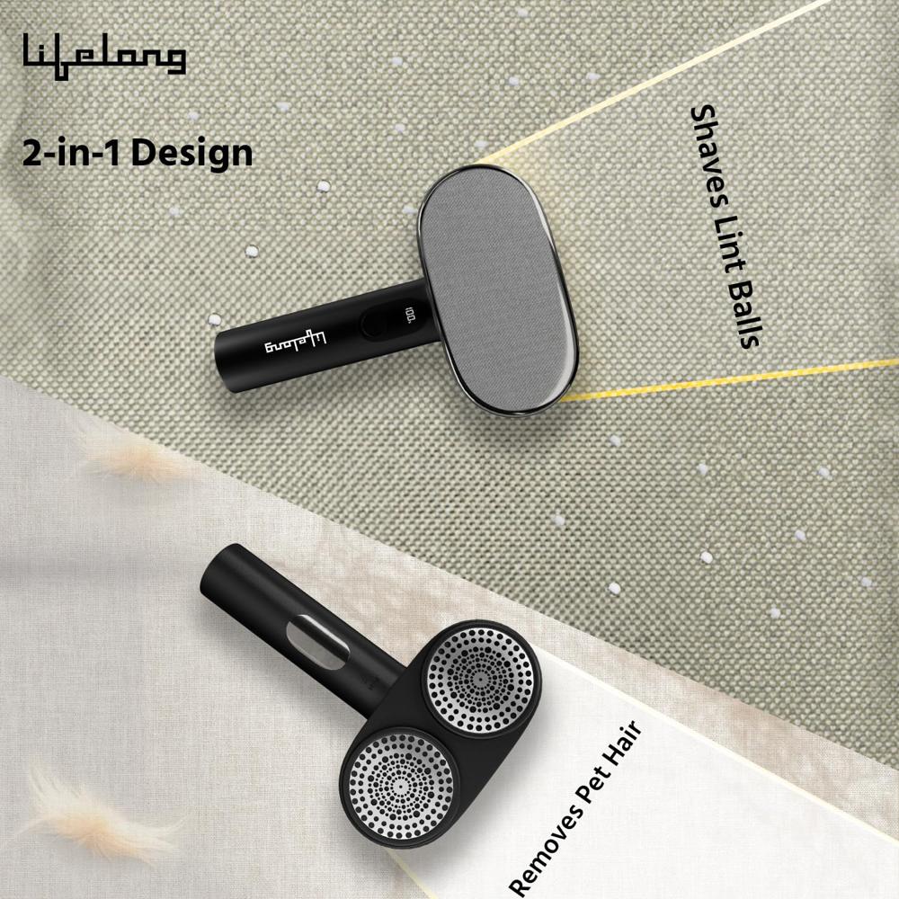 Lifelong 2-in-1 Rechargeable Double Head Lint Remover for(LLELR36)
