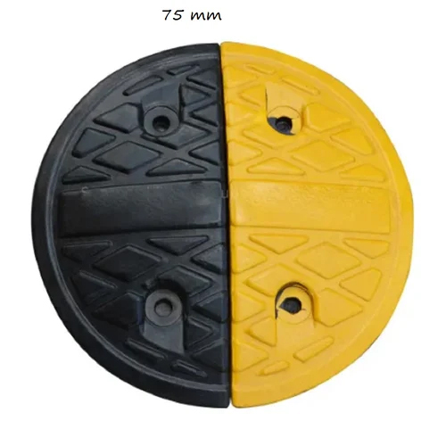 75mm Rubber Speed Breaker End Cap - Color: Red & Yellow