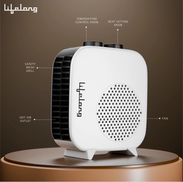 Lifelong LLFH922A 2000 Watt Room Heater for Home with 3 Air Setting & ISI Certified, Portable Electric Blower Heater