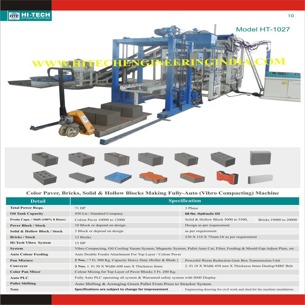 Fully Automatic Vibro Press Block Making Machine