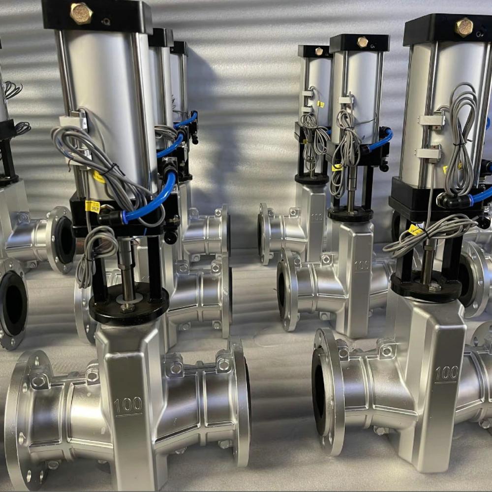 Pinch Valve / Electric Pinch Valve, Stainless Steel, Flanged, Electric Actuated, Full Port Sleeve Structure, Mining Slurry/Wastewater, ISO Standard