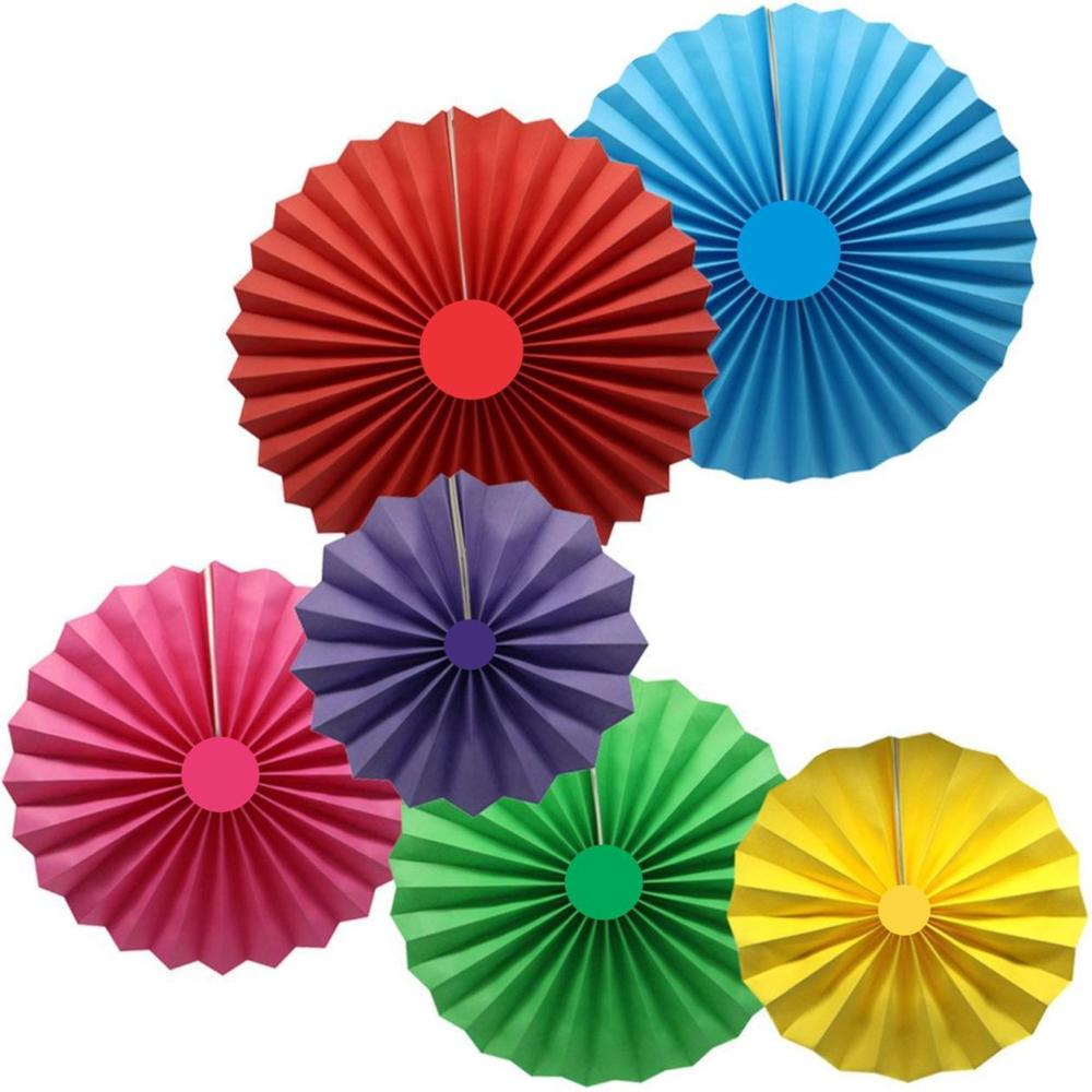 Multicolour Paper Fan for Decoration
