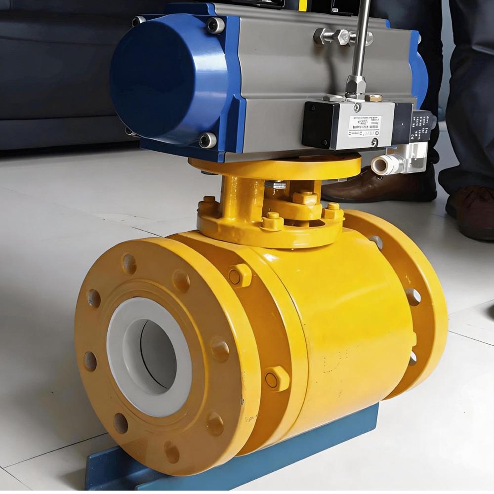 Ceramic Gate Valve / Knife Gate Ceramic Valve, Alumina Ceramic, Flanged, Pneumatic Actuated, Knife Gate Structure, Ash Slurry/Powder, DIN Standard