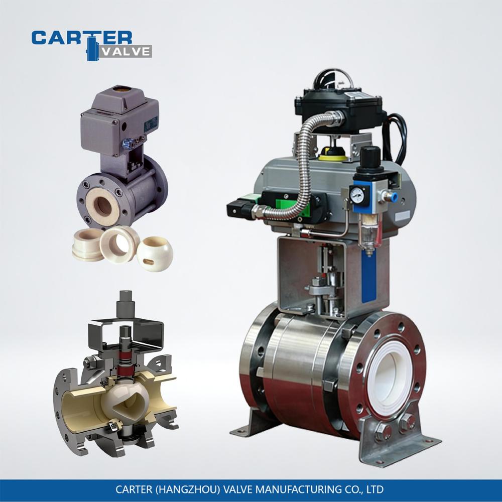 Ceramic Butterfly Valve / High Temperature Ceramic Butterfly Valve, Cast Steel with Ceramic Lining, Wafer, Electric Actuated, Triple Offset Structure, Dust/Gas/High Temperature Media, ASME B16.34 Standard