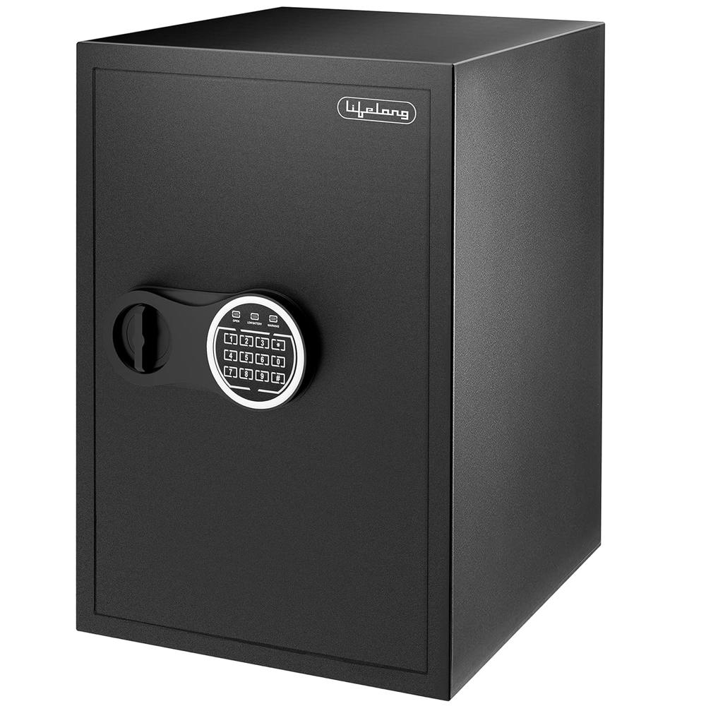 Lifelong Llhs20 56 Litres Home Safe Electronic Locker| Digital Security Safe For Home & Office With Motorized Locking Mechanism, 2 Cubic Feet(1 Year Warranty, Black) - Color: Black
