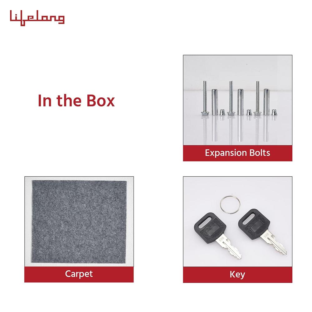 Lifelong LLHS20 56 litres Home Safe Electronic Locker| Digital Security Safe for Home & Office with Motorized Locking Mechanism, 2 Cubic Feet(1 Year Warranty, Black)