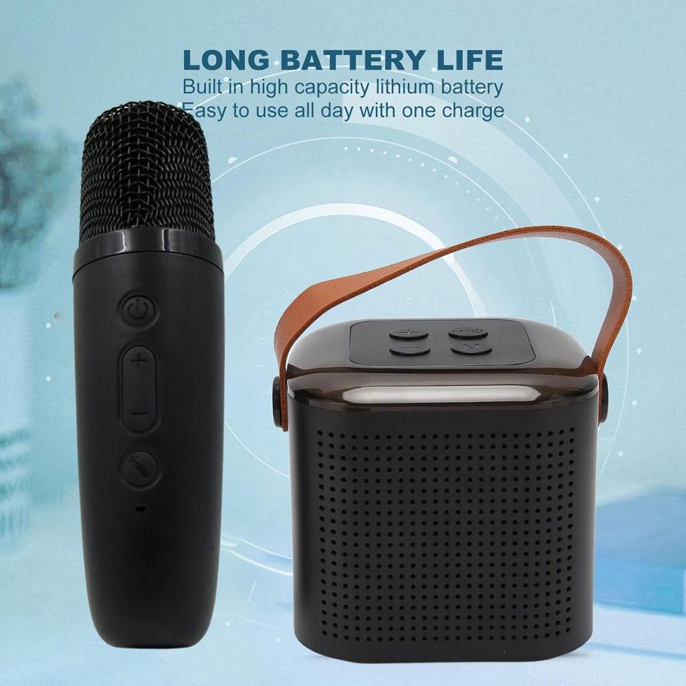 Wireless Speaker Microphone Set with RGB Light  Portable Karaoke