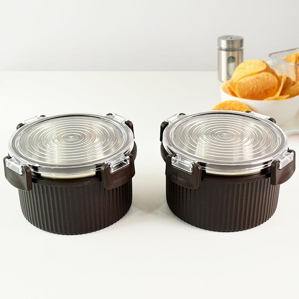 Apex Rustic Jar Set  2 Pcs, 450Ml Each Approx - Color: Mix