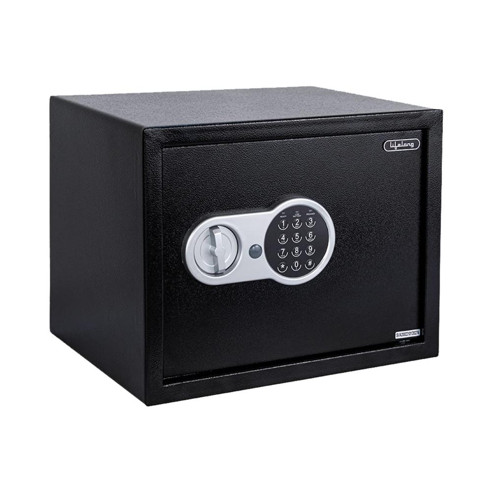 Lifelong 34 L Carbon Steel Digital Safe Locker Box For Home & Office | Inbuilt LED Light | Essential Smart Home Locker for Gold, Jewellery, Cash | Tijori Box, Wardrobe Compatible, 1 Yr Warranty, Black(LLHSL12)