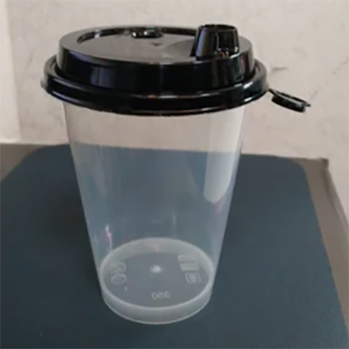 350 ML Plastic Reusable Glass With Lid Sipper Cups