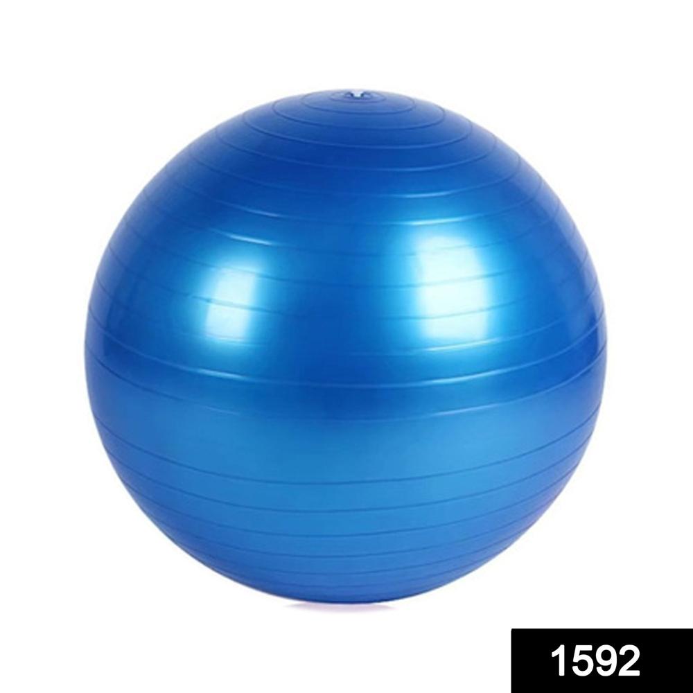 Anti-Burst Exercise Heavy Duty Gym Ball (Multicolour) (75Cm) - Color: Mix
