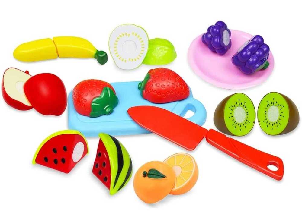 Kids Fruits Cutting Play Set with Knife And Board