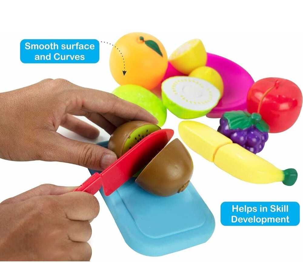 Kids Fruits Cutting Play Set with Knife And Board