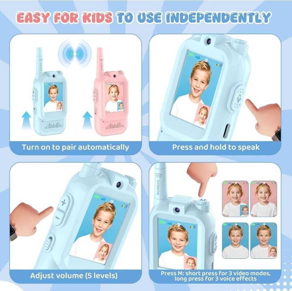 Video Walkie Talkie Kids Camera Intercom Toy