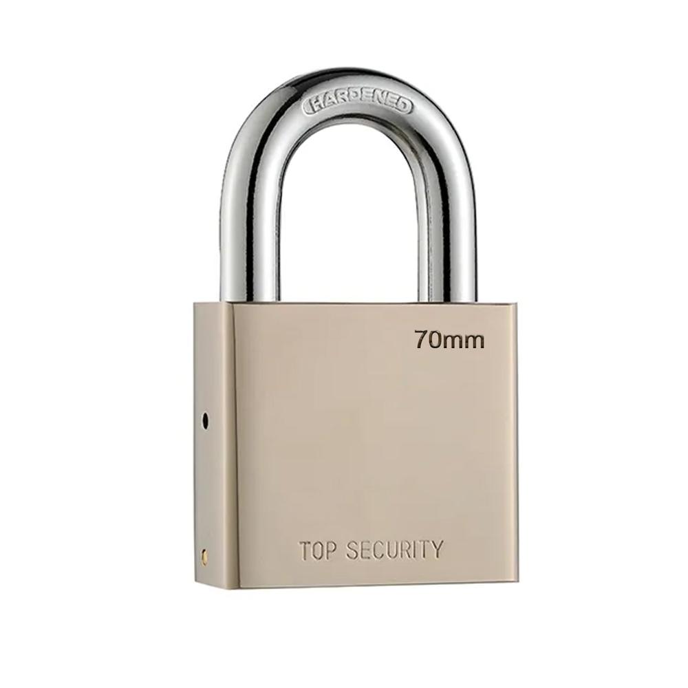 Heavy Steel Premium Square Padlock 70mm with 4 Keys Hardened Shackle for Doors
