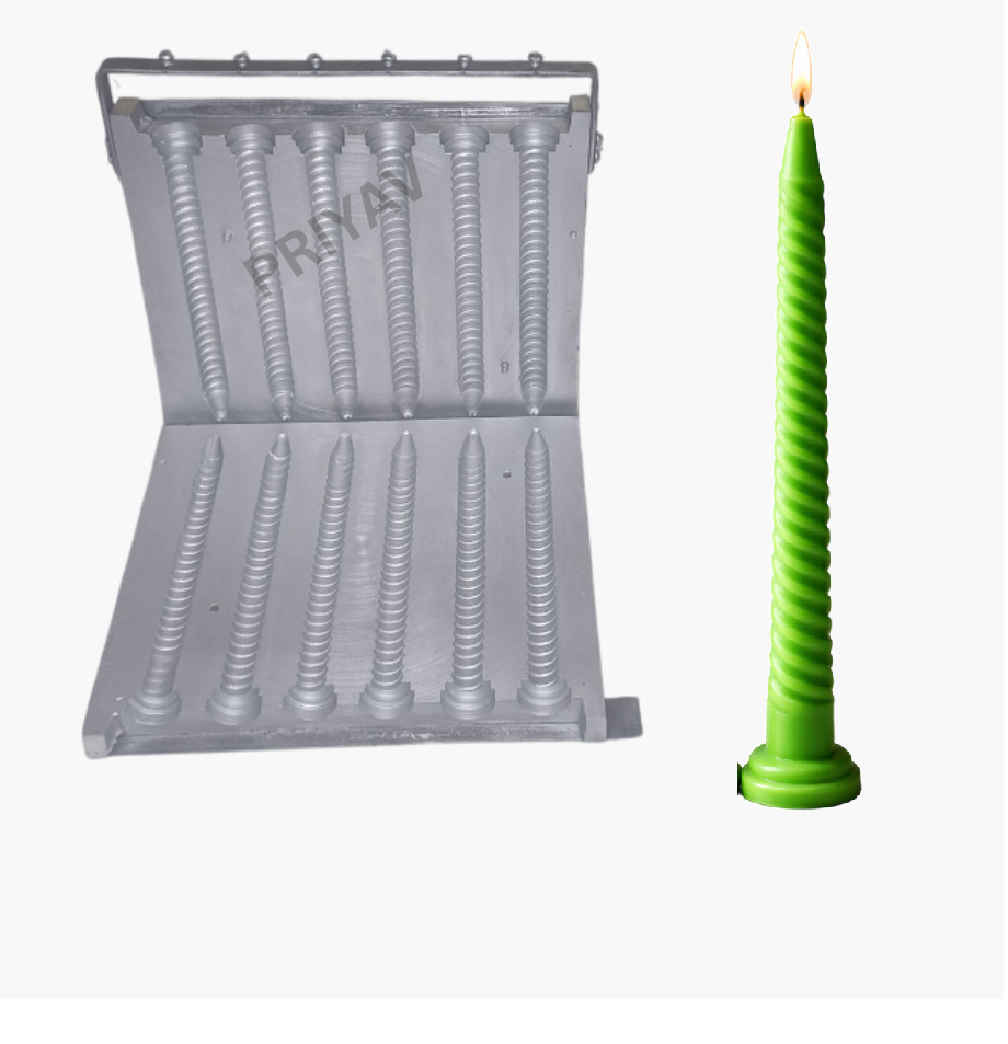 7.4 inch 24 gram spiral candle making mold
