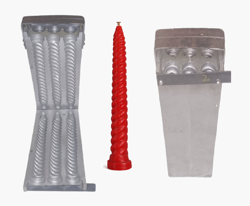 9 inch 65 gram spiral candle making mold