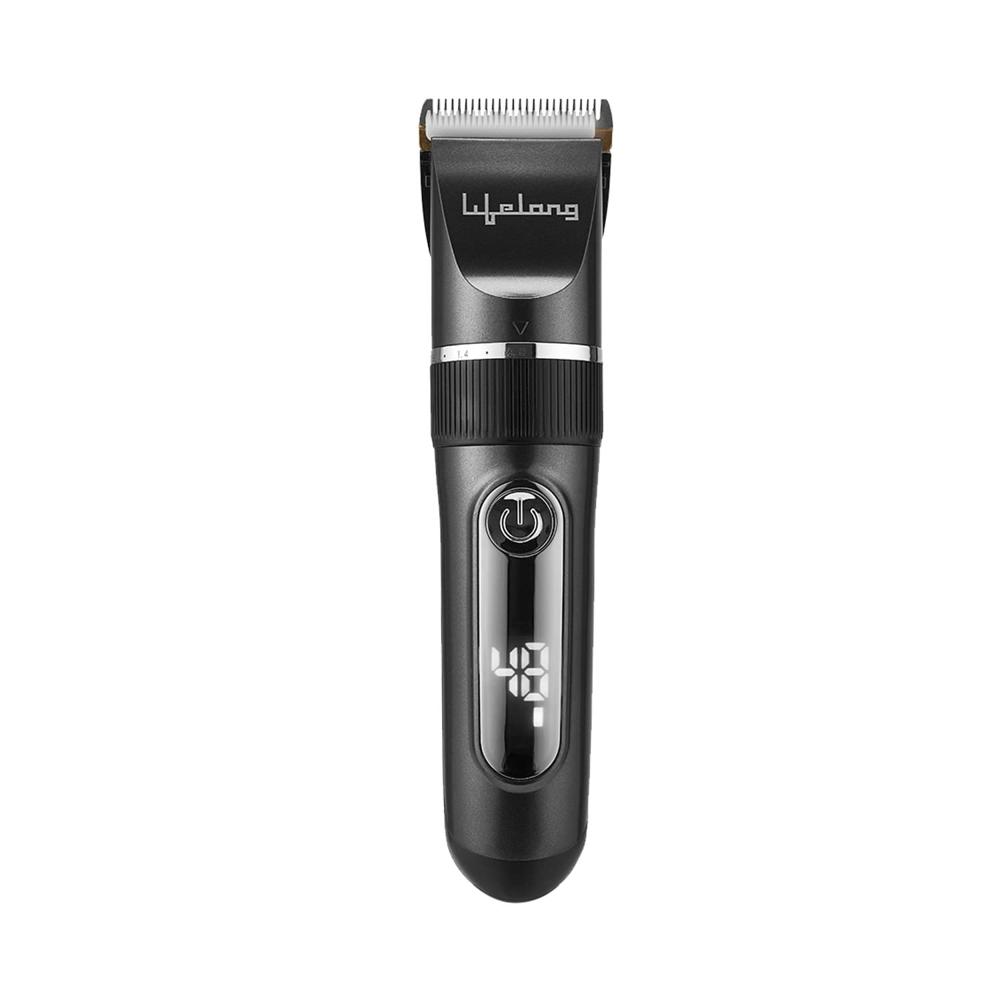 Lifelong LLPCM17 Ace Pro Rechargeable Hair Clipper With Digital Display, 3 Hours Runtime, 6 Combs (3mm - 12mm)| Heavy Duty For Hair And Beard Cut (Black)