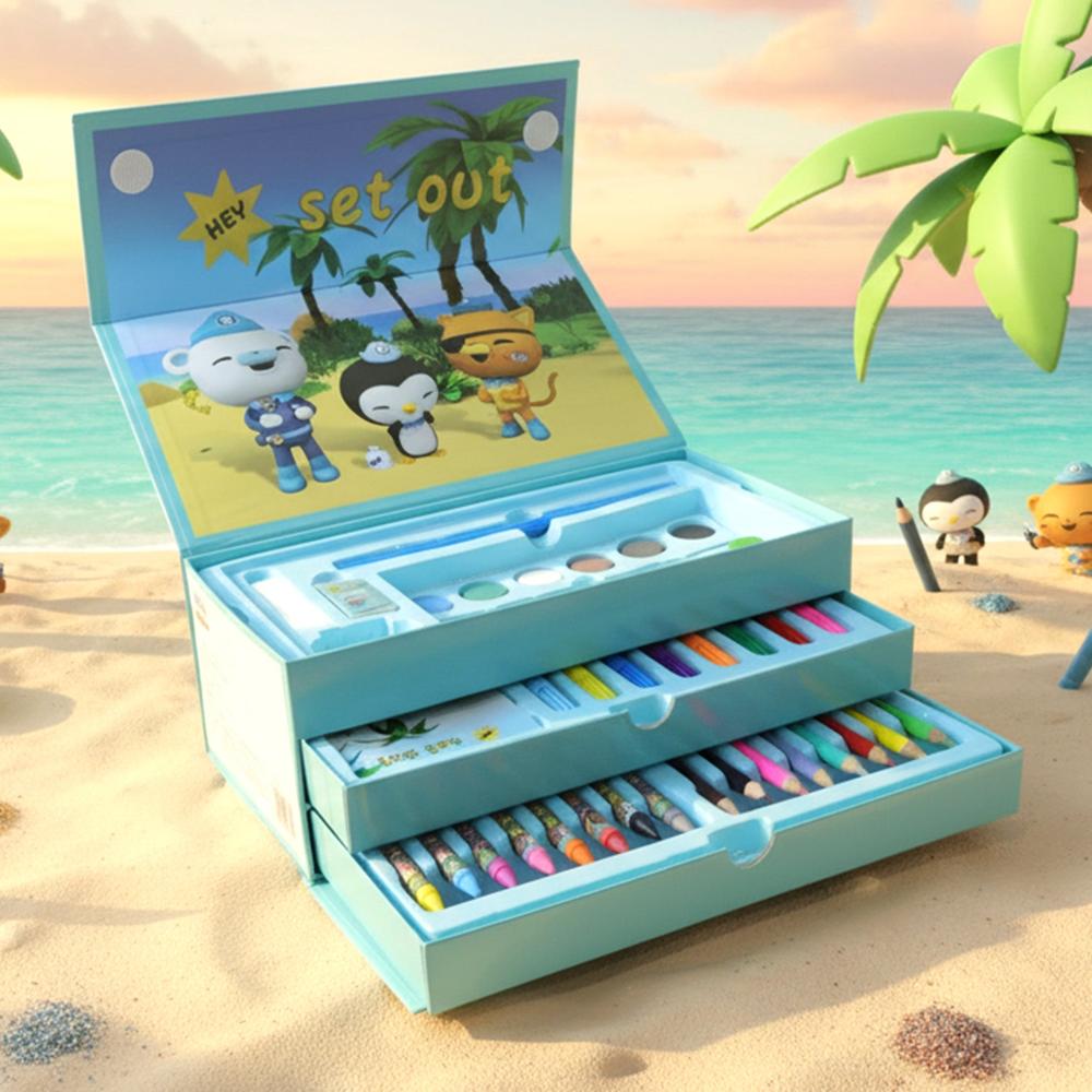 Drawing Kit Box for Kids with Colors & Tools (1 Pc)