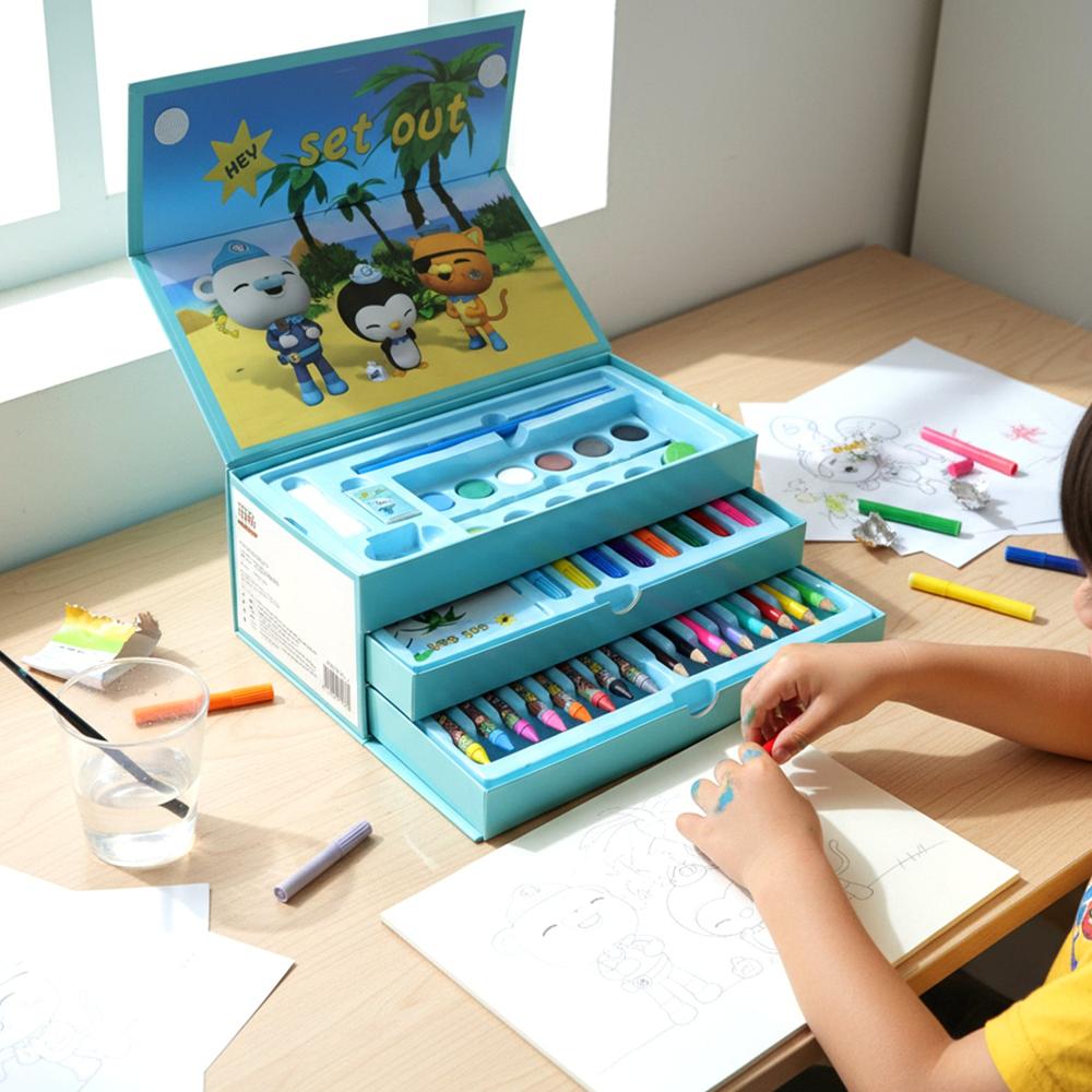 Drawing Kit Box for Kids with Colors & Tools (1 Pc)