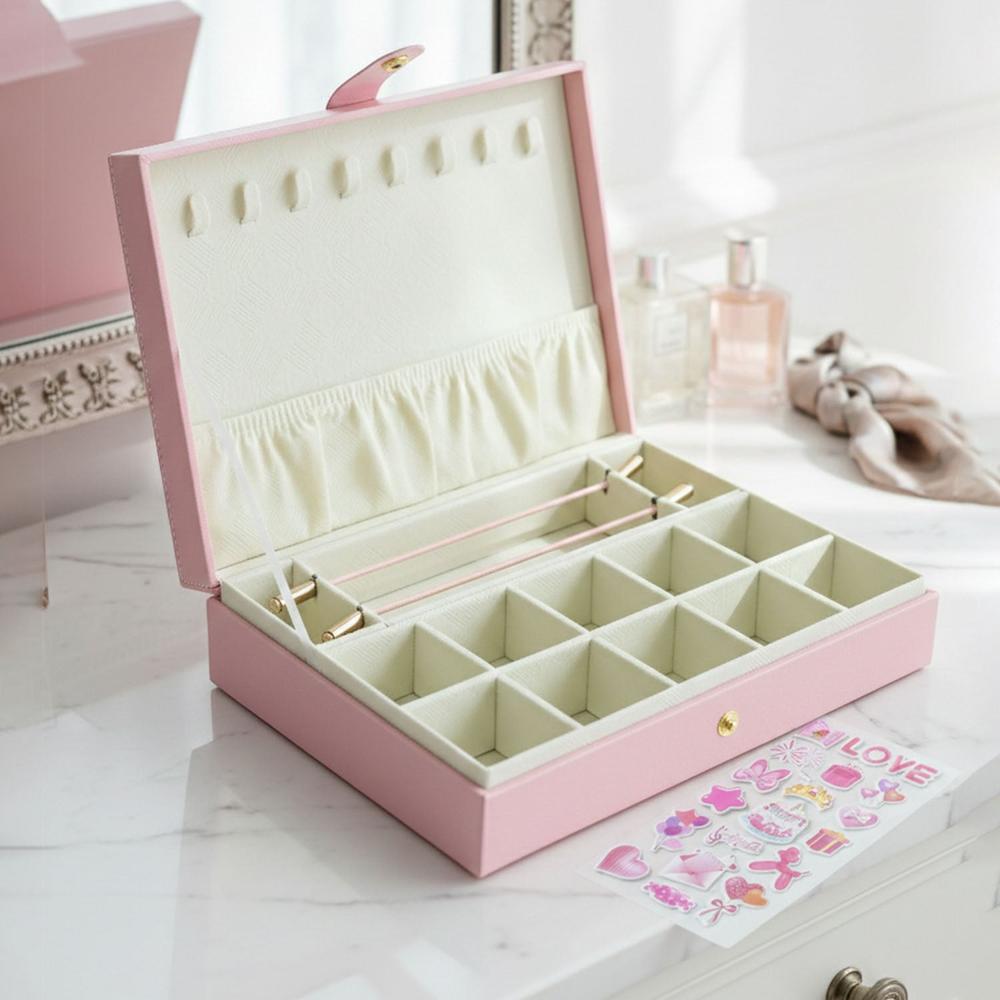 Premium Jewellery Organizer Storage Box (1 Pc) - Color: Mix