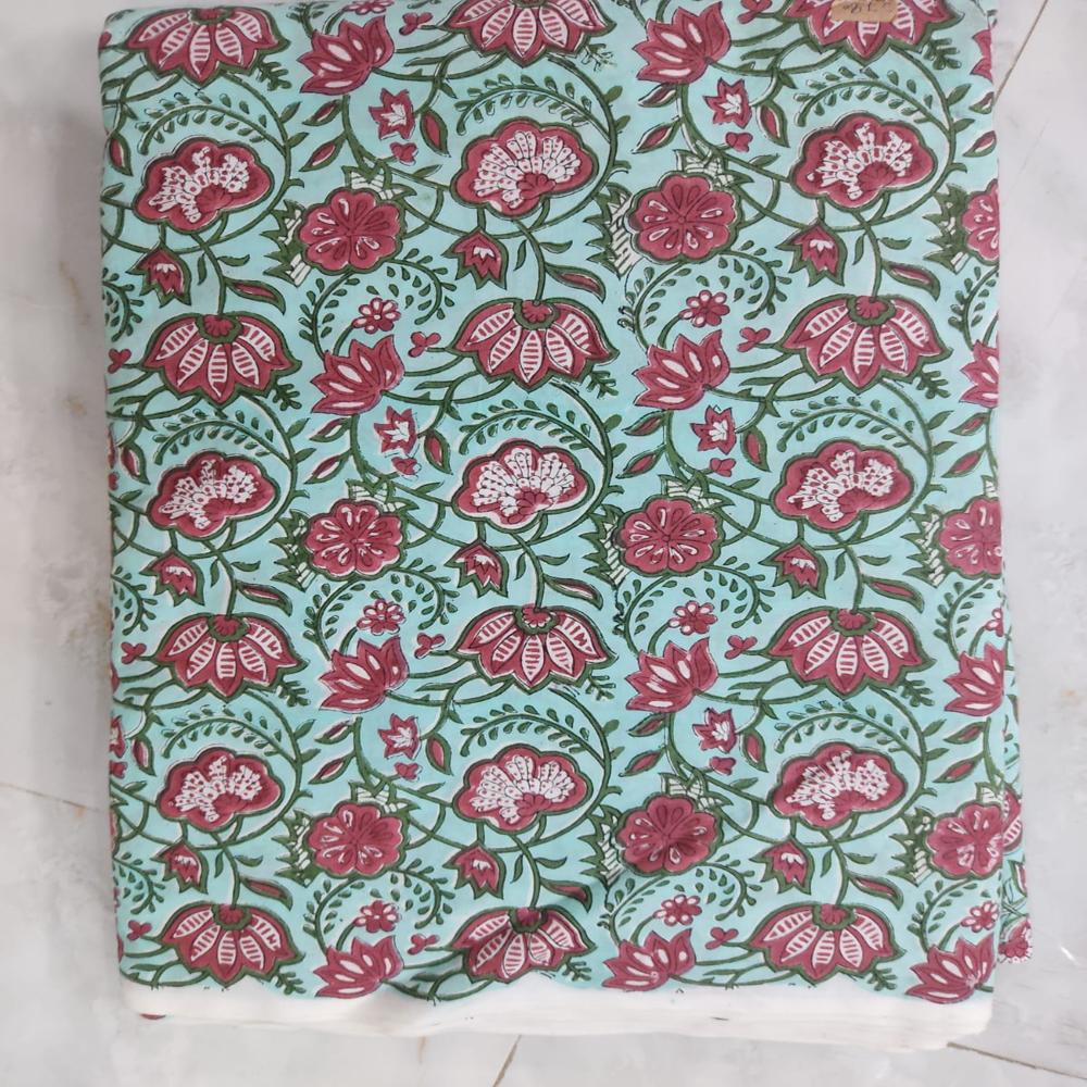 block printed cotton fabric