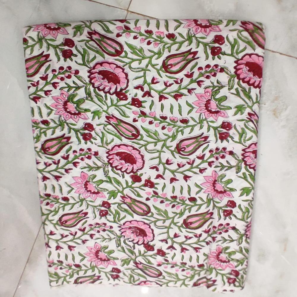 block printed cotton fabric