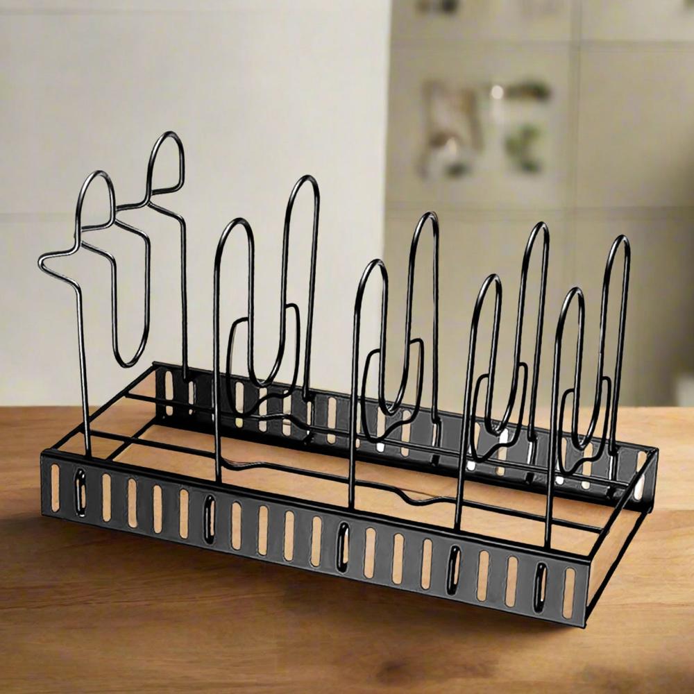 Multipurpose Pan & Pot Organizer Rack (1 Pc) - Color: Mix