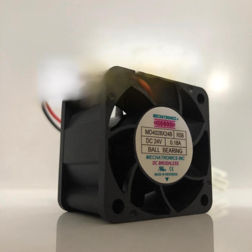 MECHATRONICS MD4028X24B 24V DC 0.18A 4028mm Ball Bearing Industrial Axial Cooling Fan