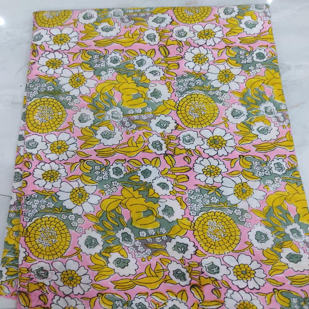 Block Printed Fabric - Color: Multicolour