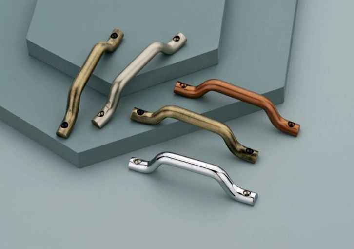 Zinc Cabinet Handles - Color: Antique Brass Satin Silver Rose Gold/Copper And Chrome