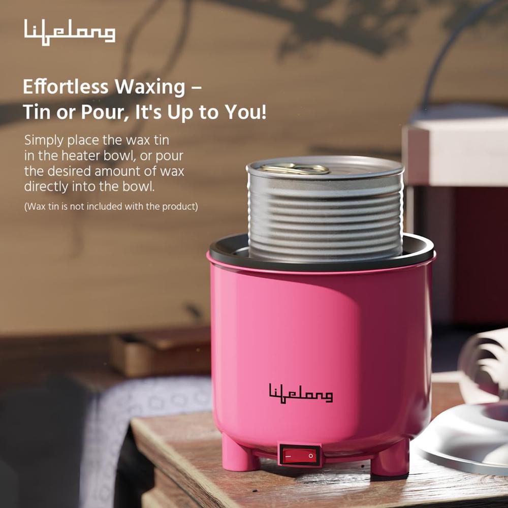 Lifelong Wax Heater with Wax Applicator Spatula for Waxing for Women | One Touch Operation Wax Heater Machine for Smooth Hair(LLEWH18)