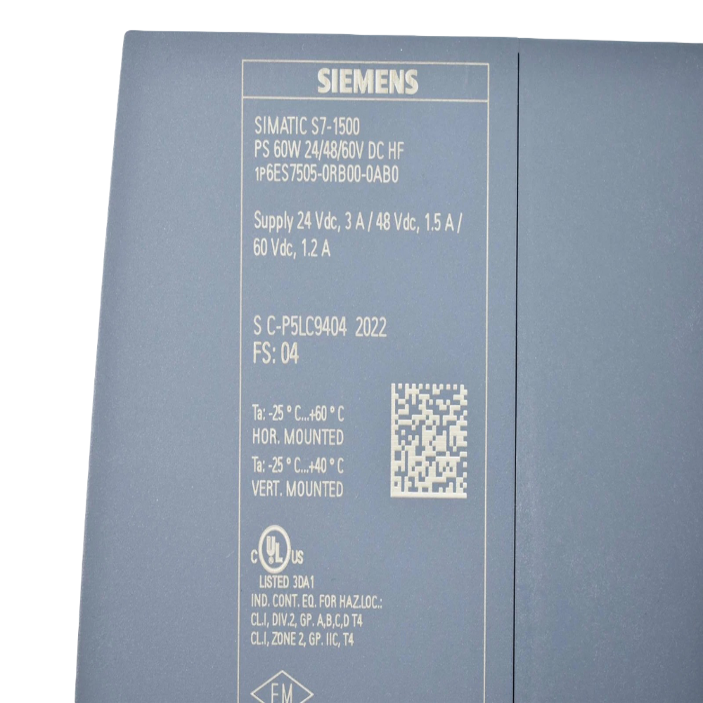Siemens 6ES7505-0RB00-0AB0 power supply module
