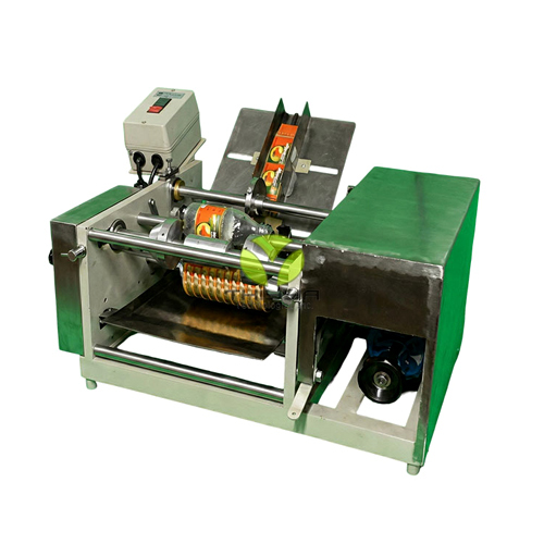Semi- Automatic Wet Glue Horizontal Round Container Labelling Machine