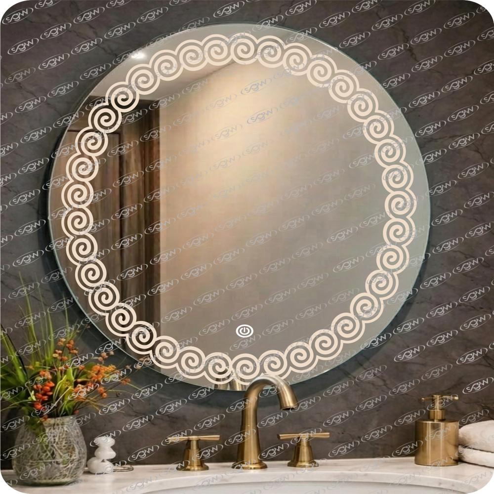 Oval shaped led mirror