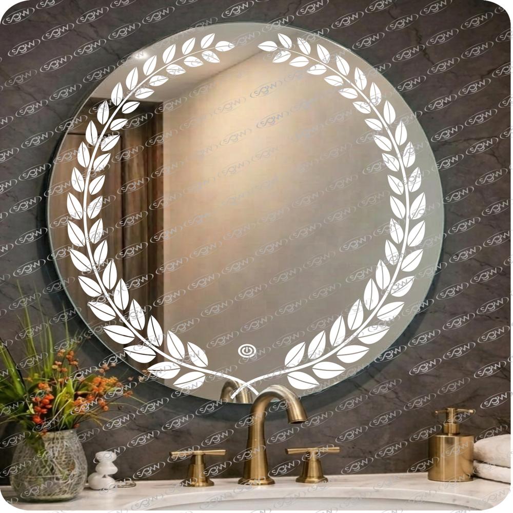 Oval shaped led mirror