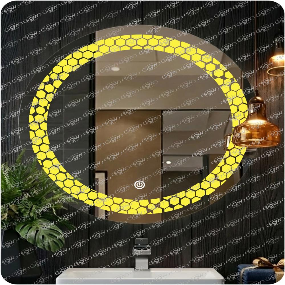 Designer Led Round Mirror - Application: Home