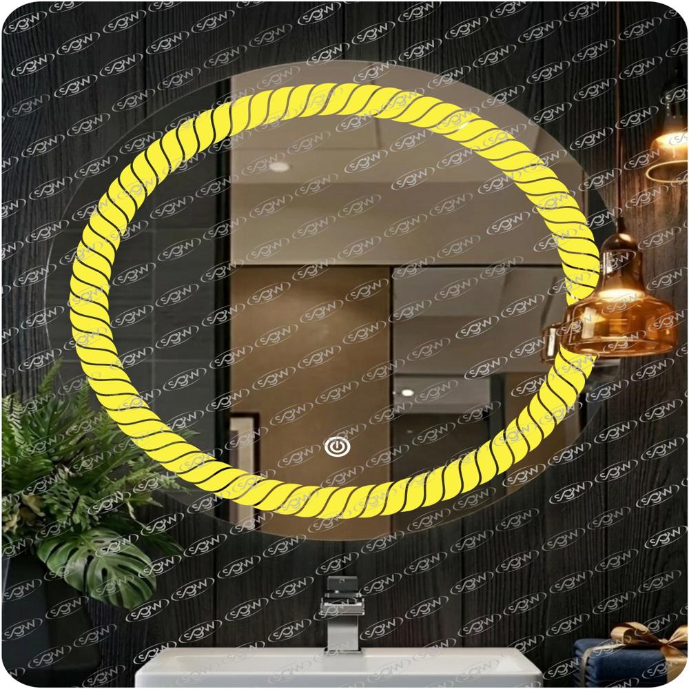 Designer Led Round Mirror - Application: Home