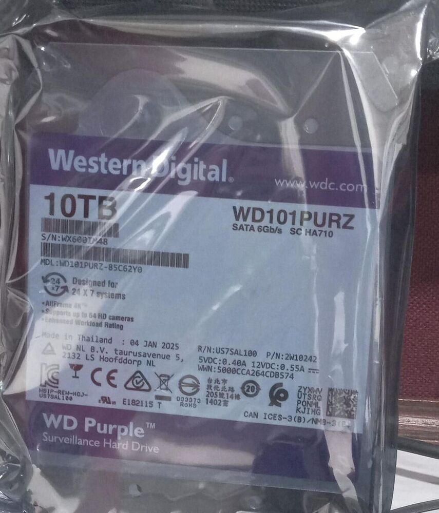 Wd 10tb Purple Surveillance Hard Disk