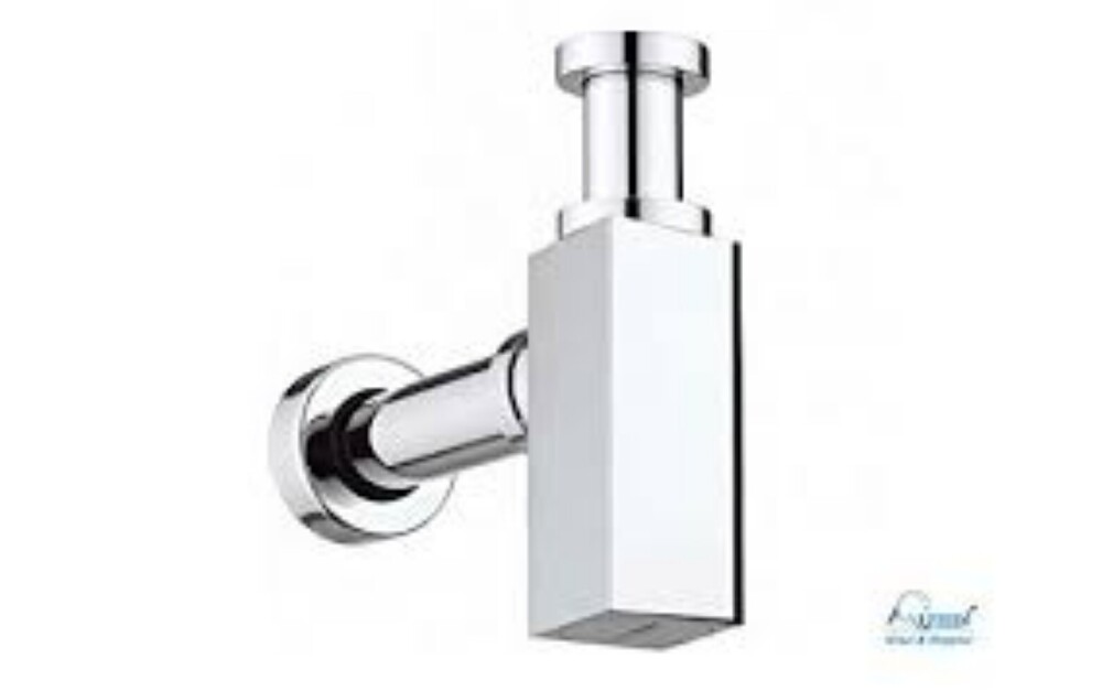Kubix Brass Bottle Trap - Color: Silver