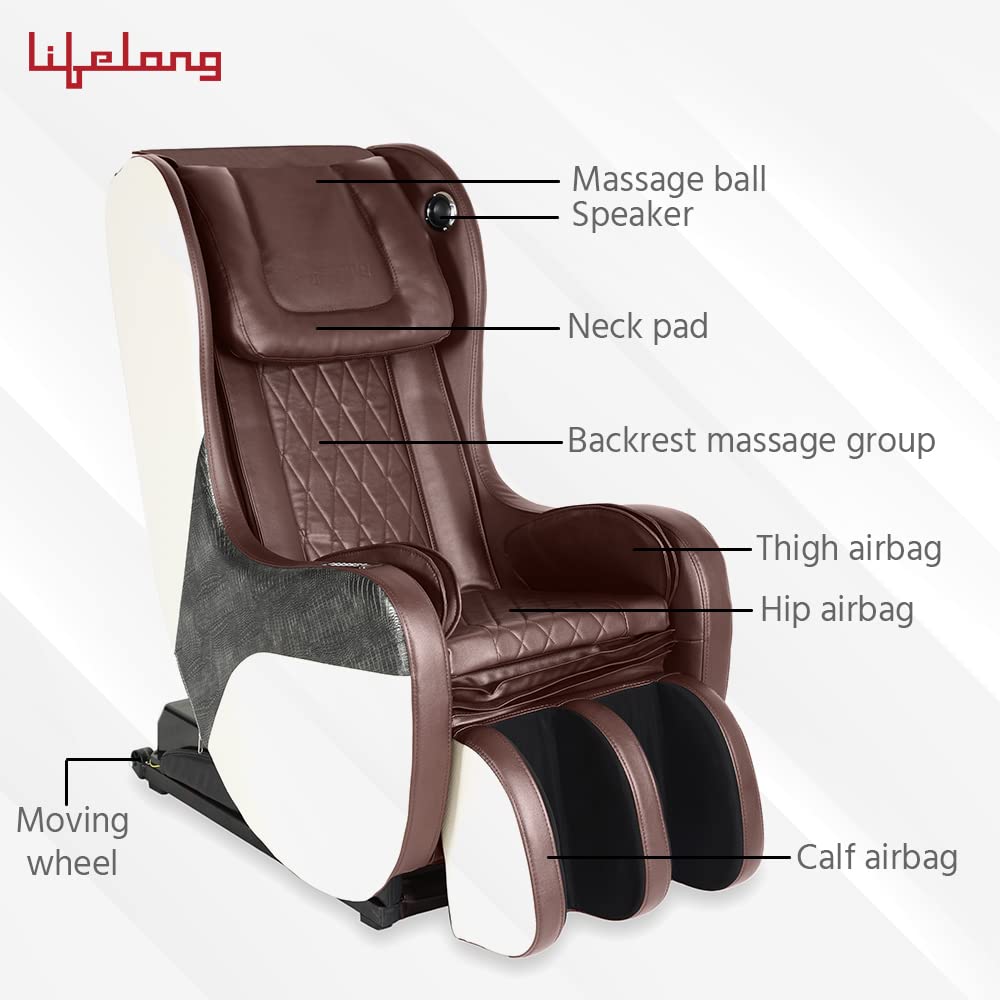 Lifelong LLM549 Full Body Massage Chair with Recliner and powerful 3D back and Leg Massage for Home| Massage chair