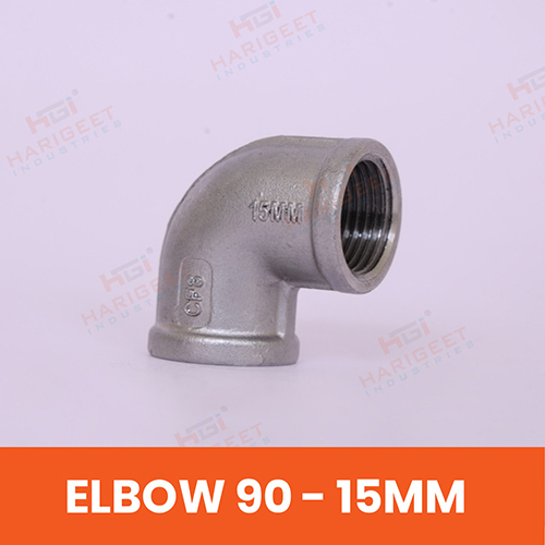 15 Mm Stainless Steel Elbow - Color: Silver